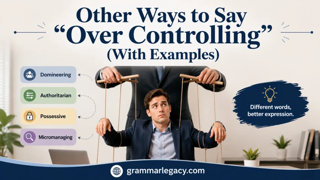 Other Ways to Say “Over Controlling” (With Examples)
