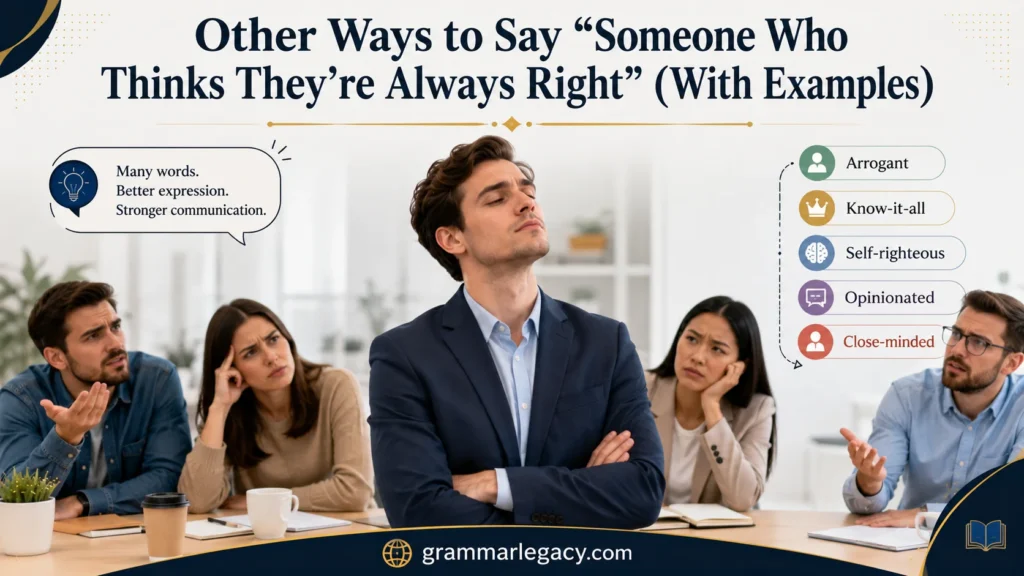 Other Ways to Say “Someone Who Thinks They’re Always Right”
