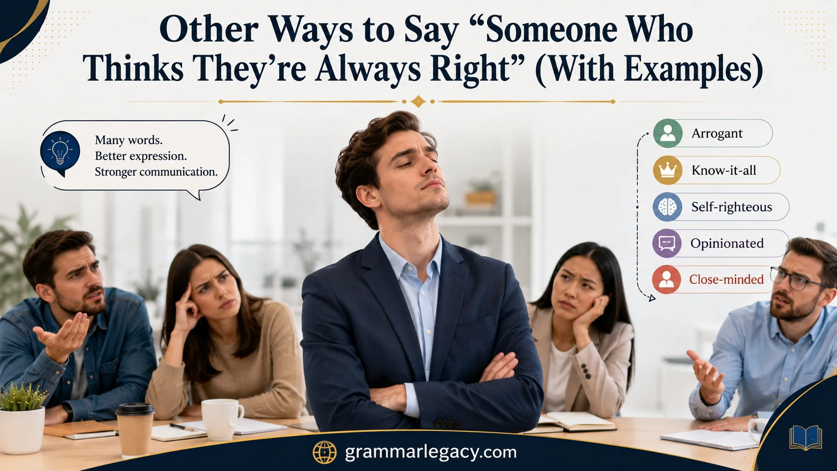 Other Ways to Say “Someone Who Thinks They’re Always Right”