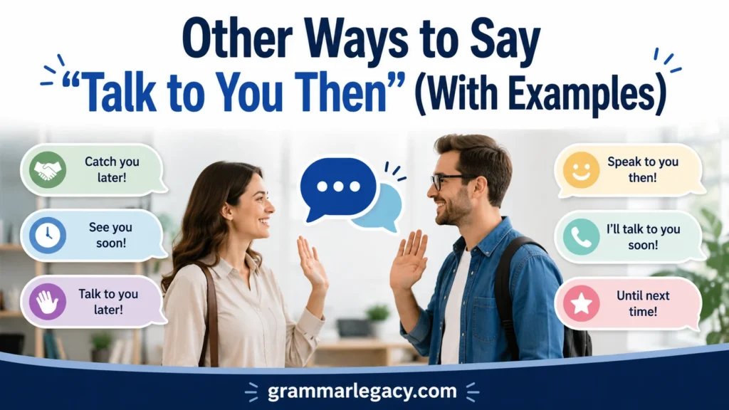 Other Ways to Say “Talk to You Then” (With Examples)