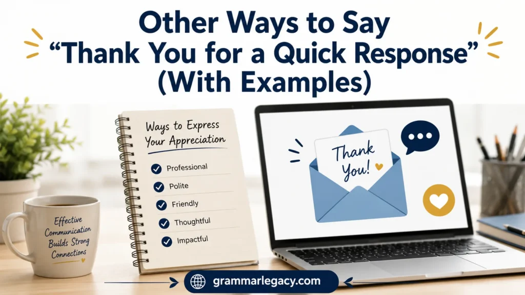 Other Ways to Say “Thank You for a Quick Response” (With Examples)