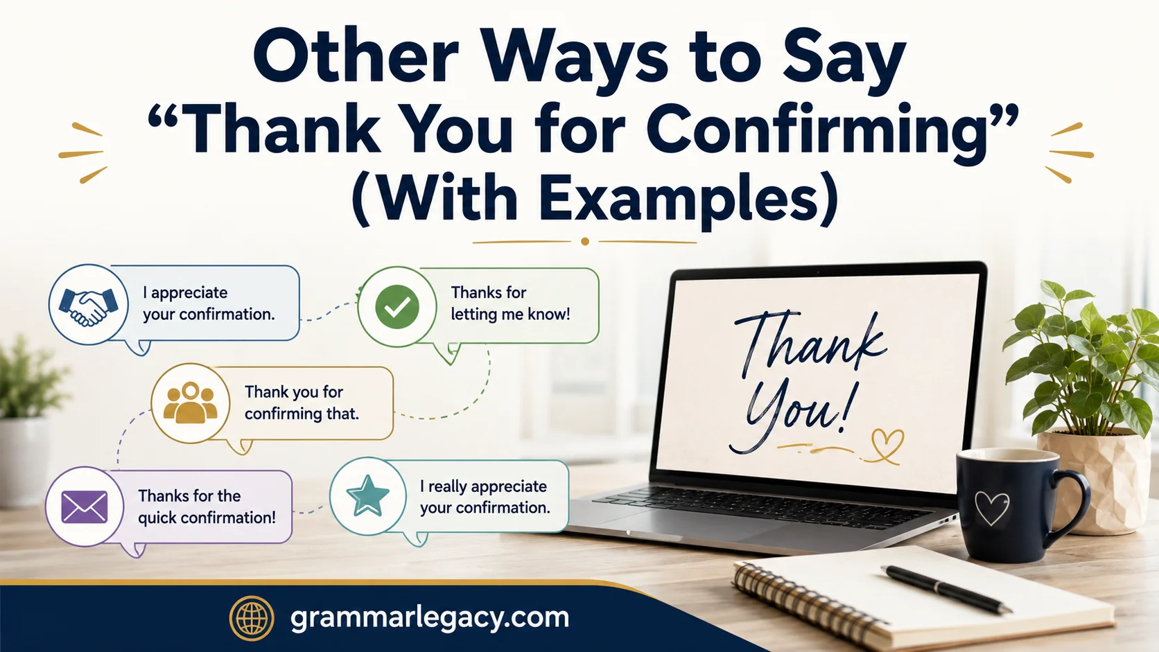 Other Ways to Say “Thank You for Confirming” (With Examples)
