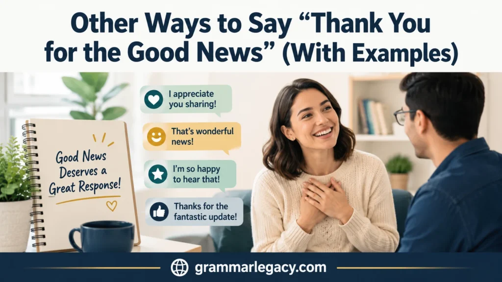 Other Ways to Say “Thank You for the Good News” (With Examples)