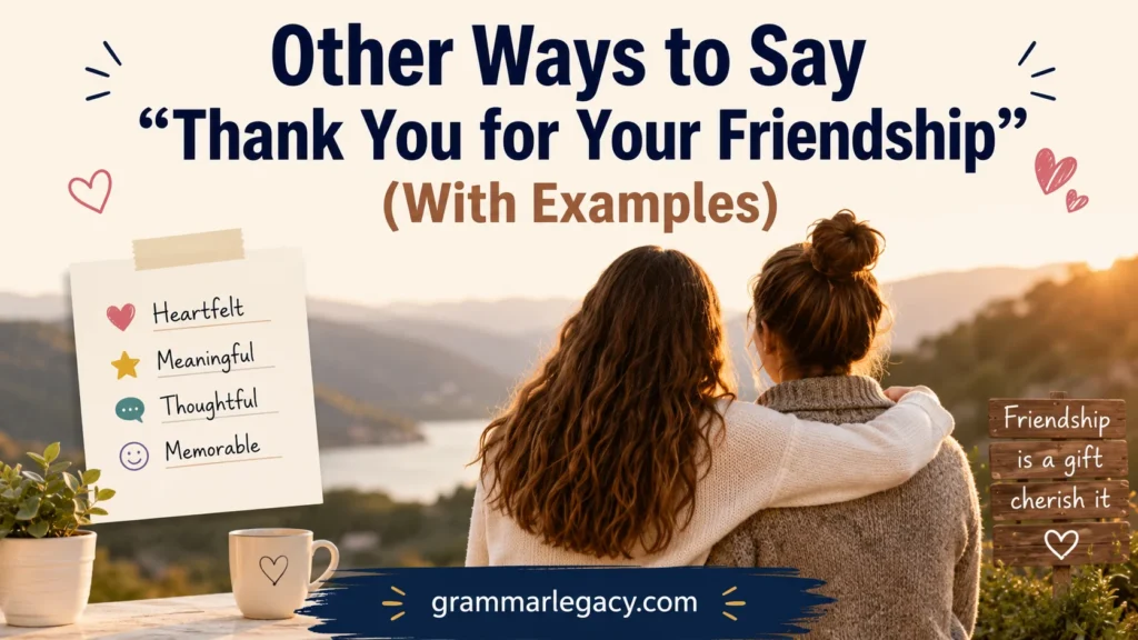 Other Ways to Say “Thank You for Your Friendship” (With Examples)