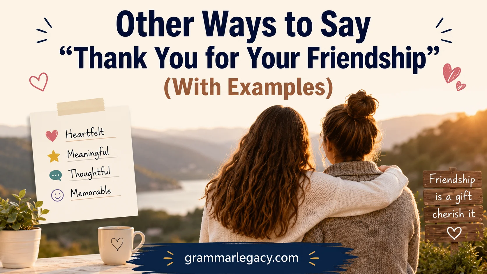 Other Ways to Say “Thank You for Your Friendship” (With Examples)