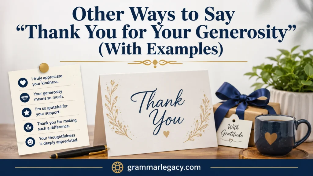 Other Ways to Say “Thank You for Your Generosity” (With Examples)