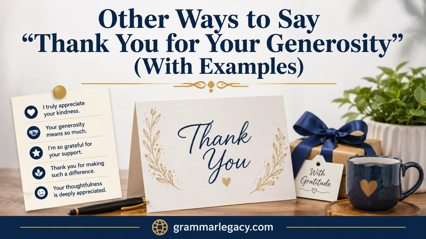 Other Ways to Say “Thank You for Your Generosity” (With Examples)