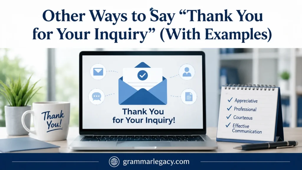 Other Ways to Say “Thank You for Your Inquiry” (With Examples)