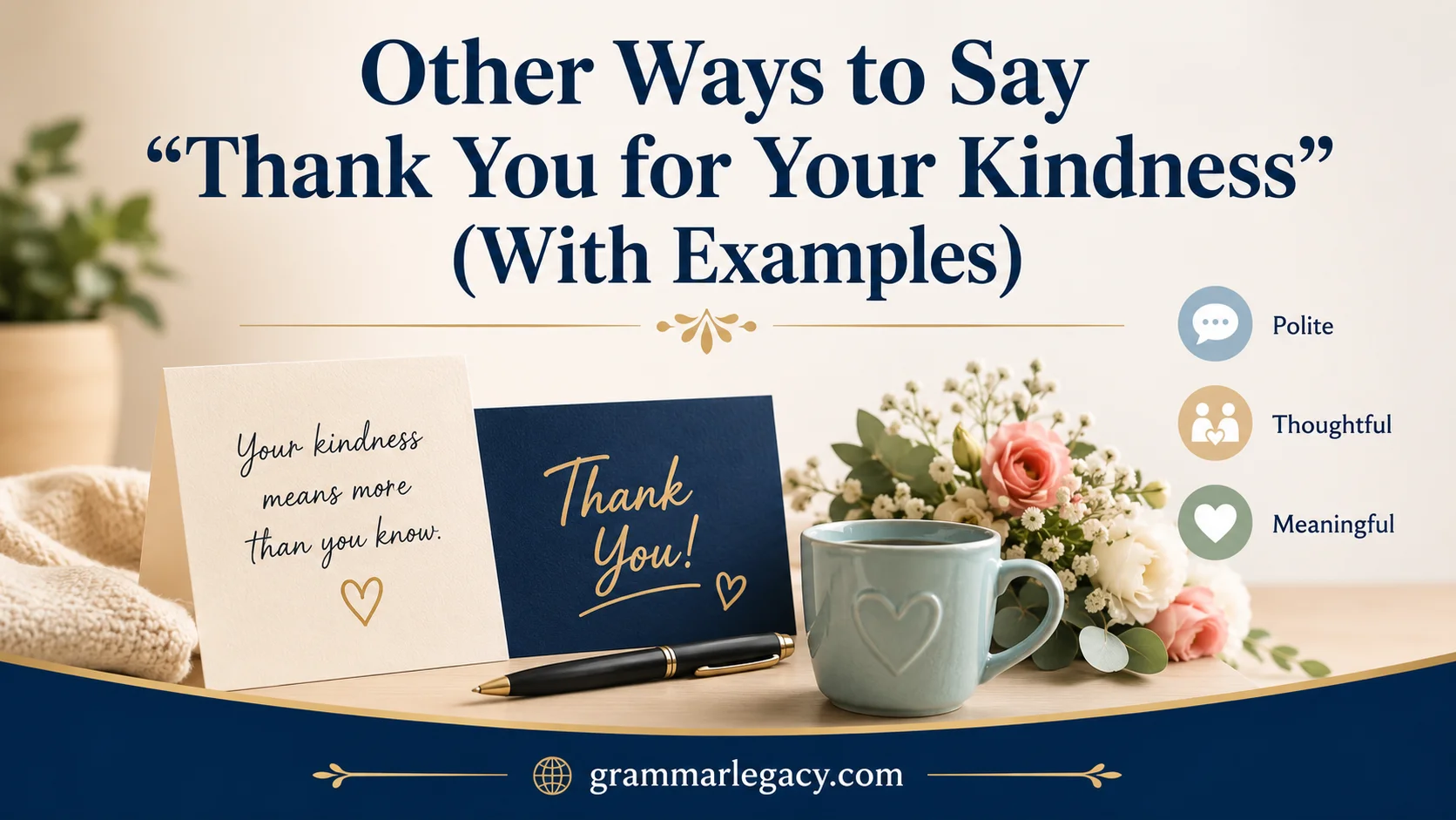 Other Ways to Say “Thank You for Your Kindness” (With Examples)
