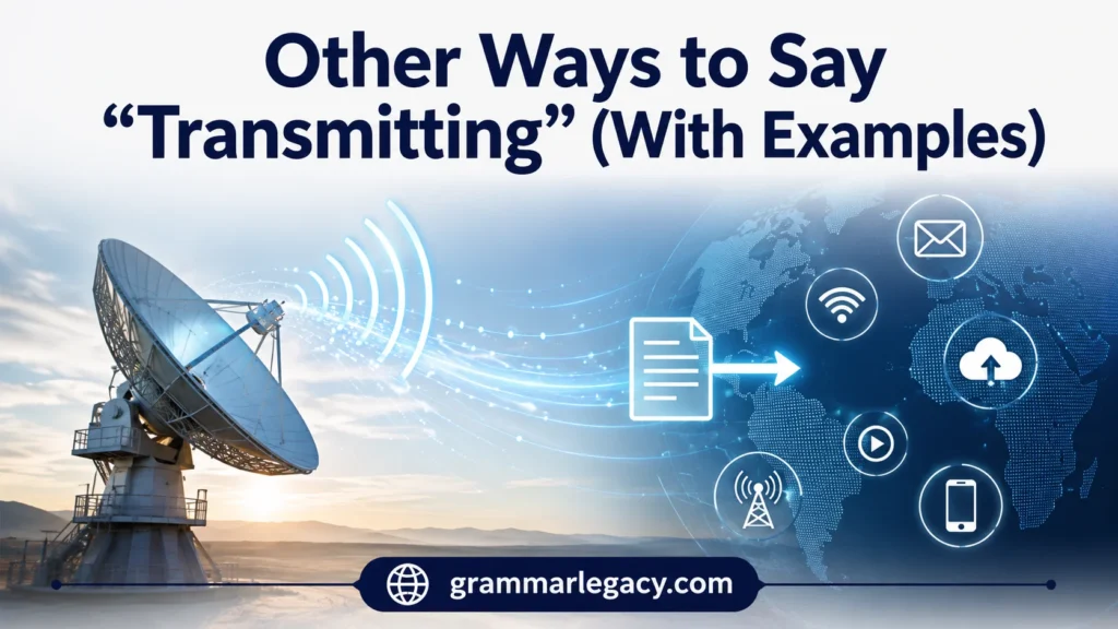 Other Ways to Say “Transmitting” (With Examples)