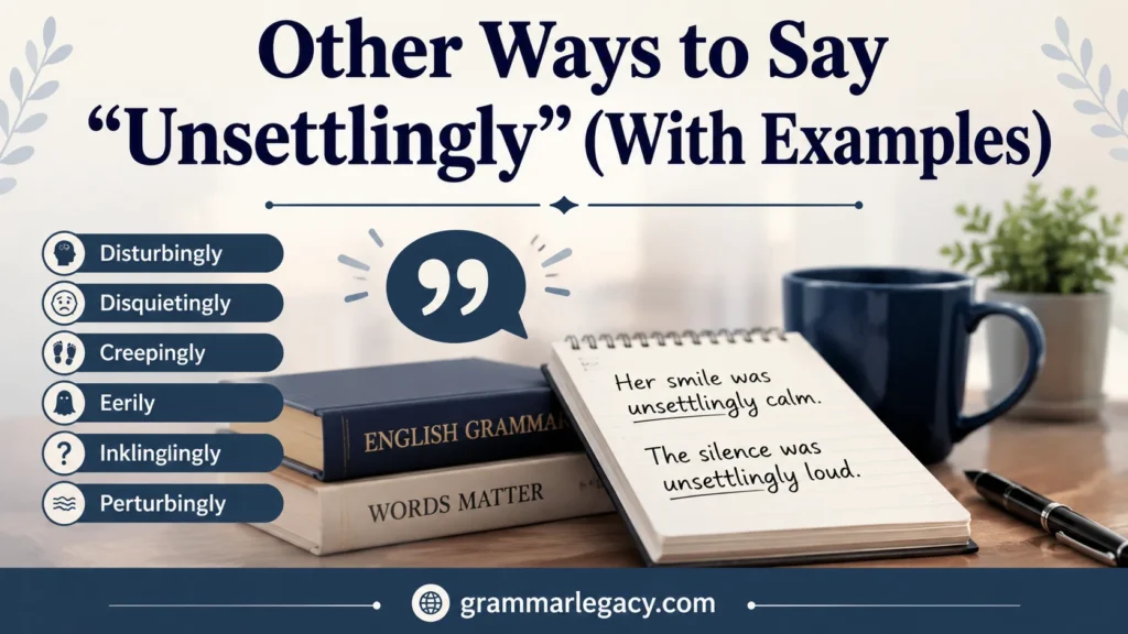 Other Ways to Say “Unsettlingly” (With Examples)
