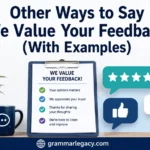 Other Ways to Say “We Value Your Feedback” (With Examples)