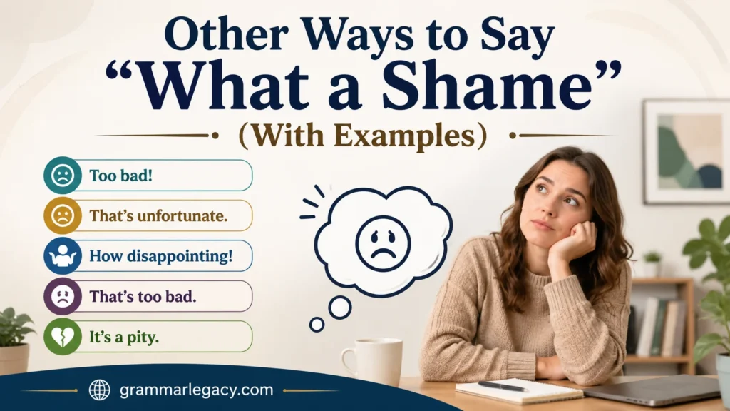 Other Ways to Say “What a Shame” (With Examples)