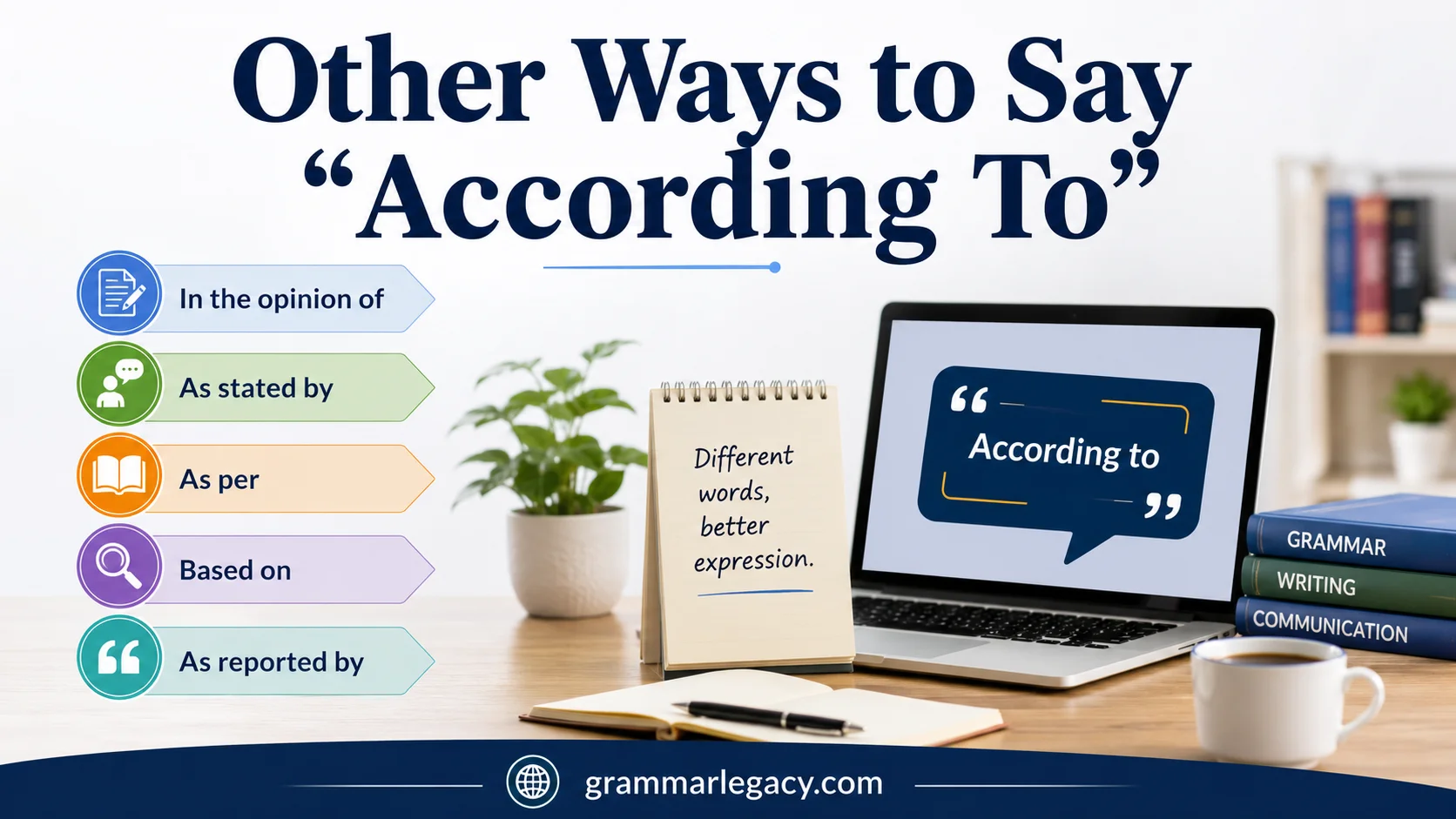 Other Ways to Say “According To”