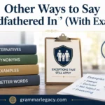 Other Ways to Say “Grandfathered In” (With Examples)