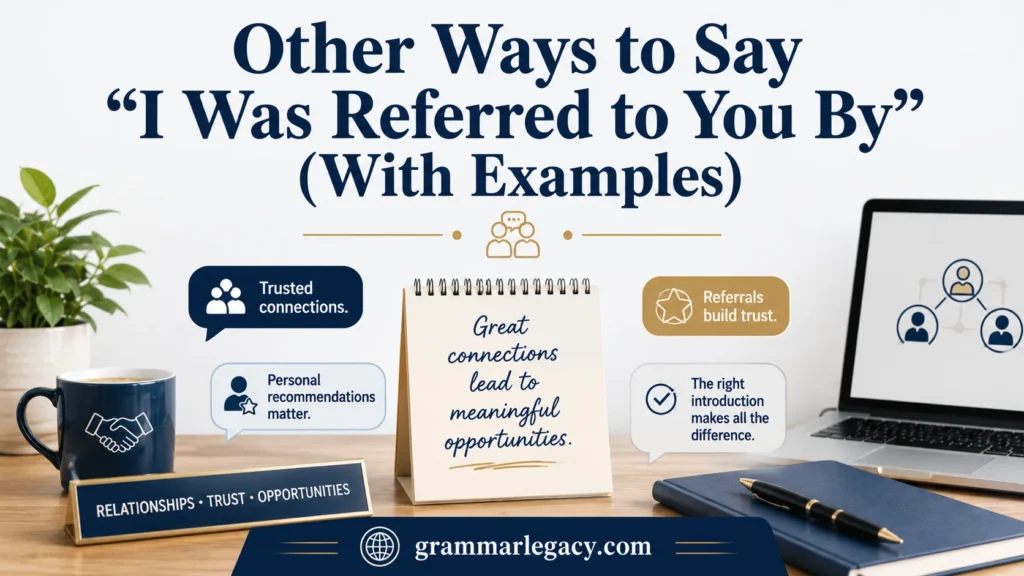 Other Ways to Say “I Was Referred to You By” (With Examples)