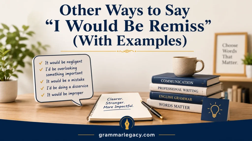 Other Ways to Say “I Would Be Remiss” (With Examples)