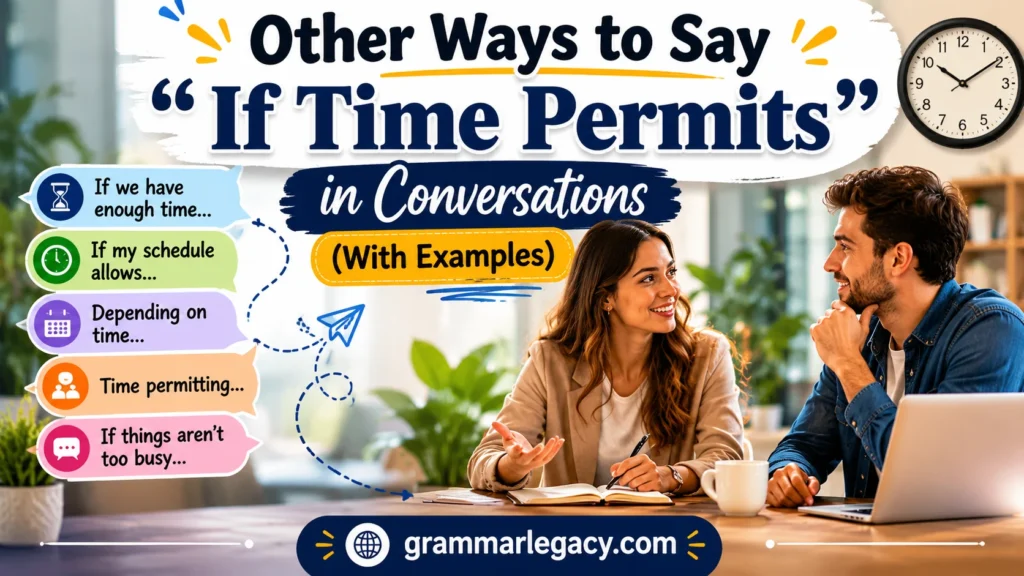Other Ways to Say “If Time Permits” in Conversations (With Examples)