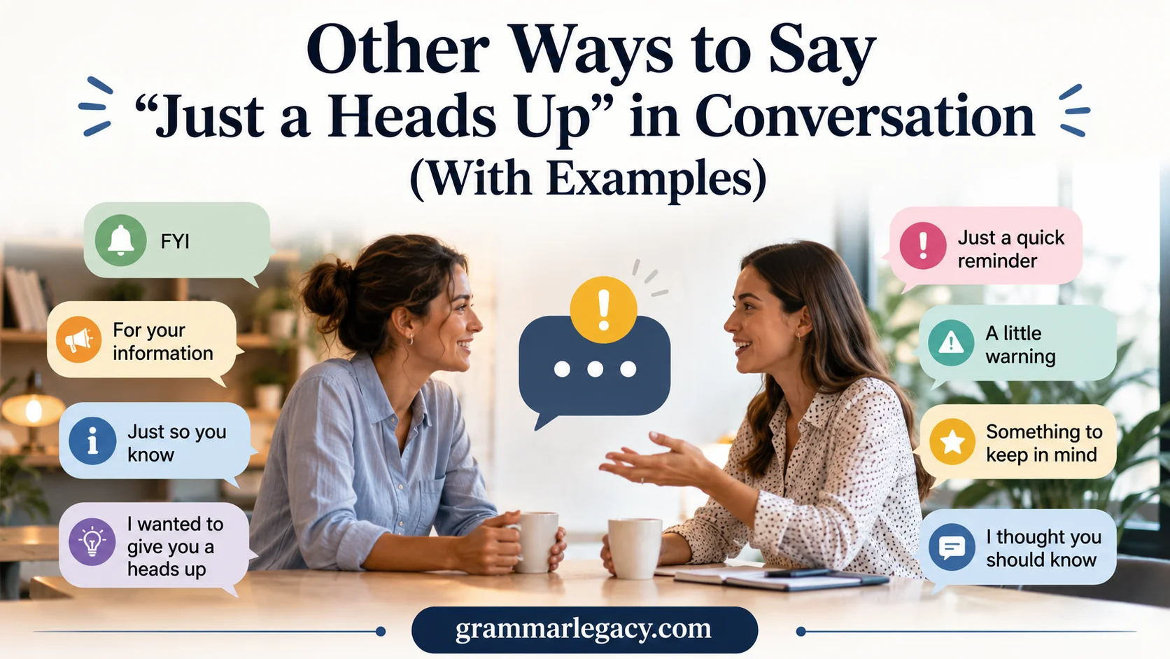 Other Ways to Say “Just a Heads Up” in Conversation (With Examples)
