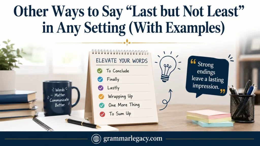 Other Ways to Say “Last but Not Least” in Any Setting (With Examples)