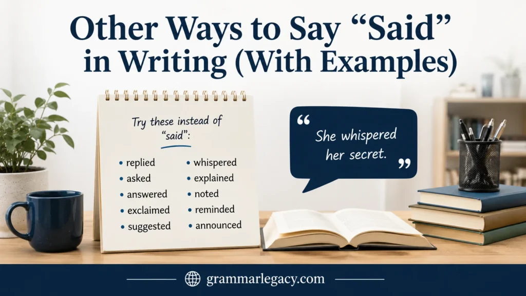 Other Ways to Say “Said” in Writing (With Examples)