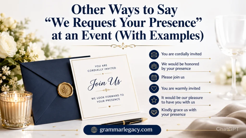Other Ways to Say “We Request Your Presence” at an Event (With Examples)