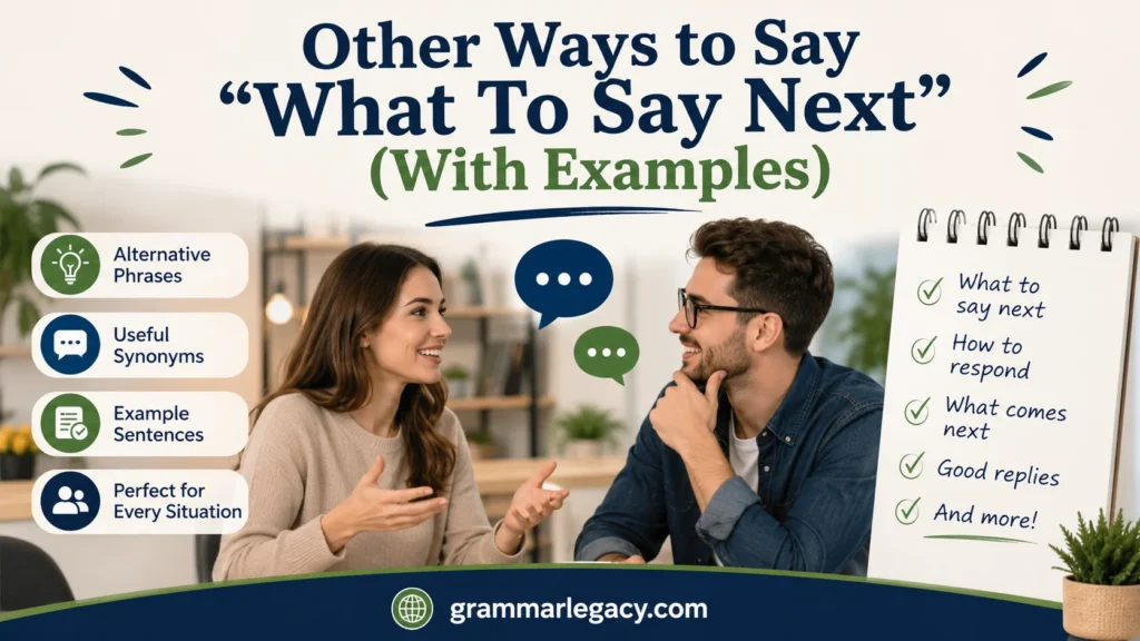 Other Ways to Say “What To Say Next” (With Examples)