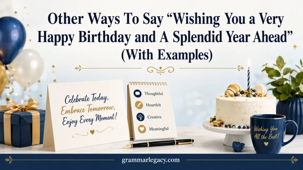 Other Ways To Say “Wishing You a Very Happy Birthday and A Splendid Year Ahead” (With Examples)