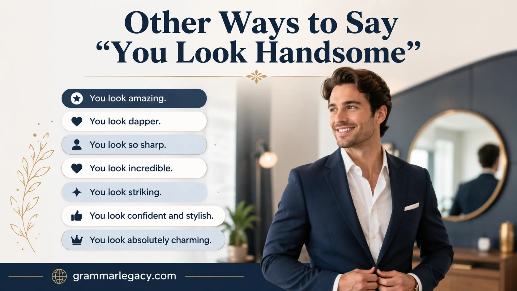Other Ways to Say “You Look Handsome”
