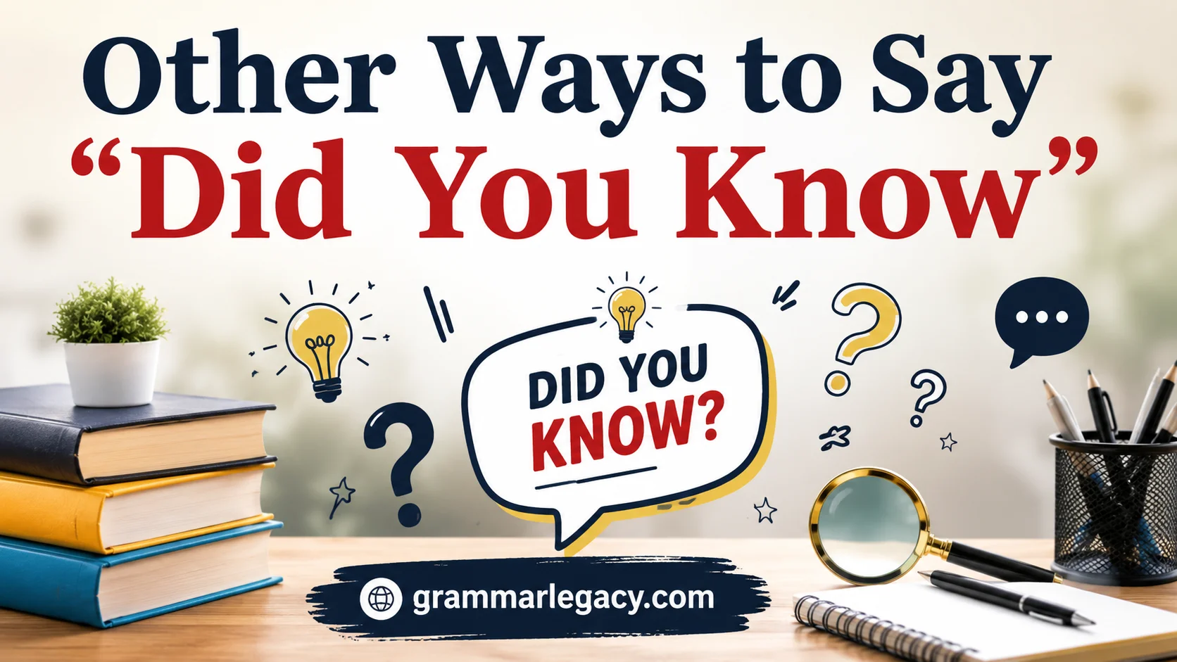 Other Ways to Say "Did You Know"