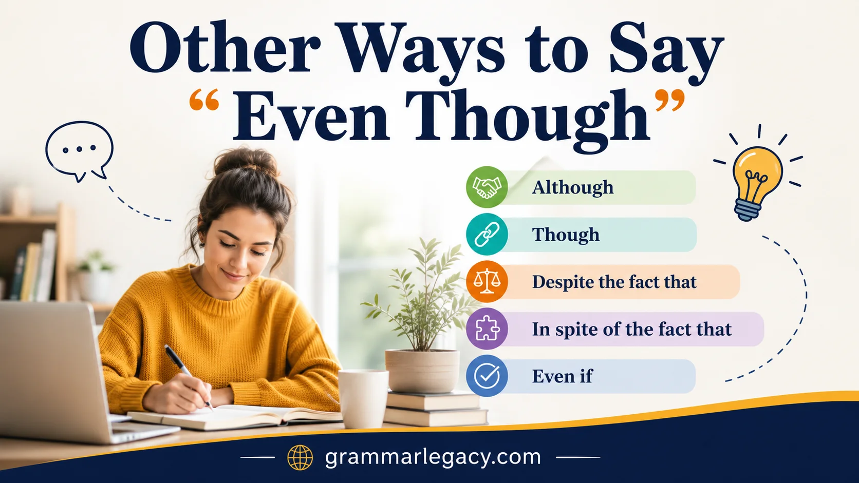 Other Ways to Say “Even Though”