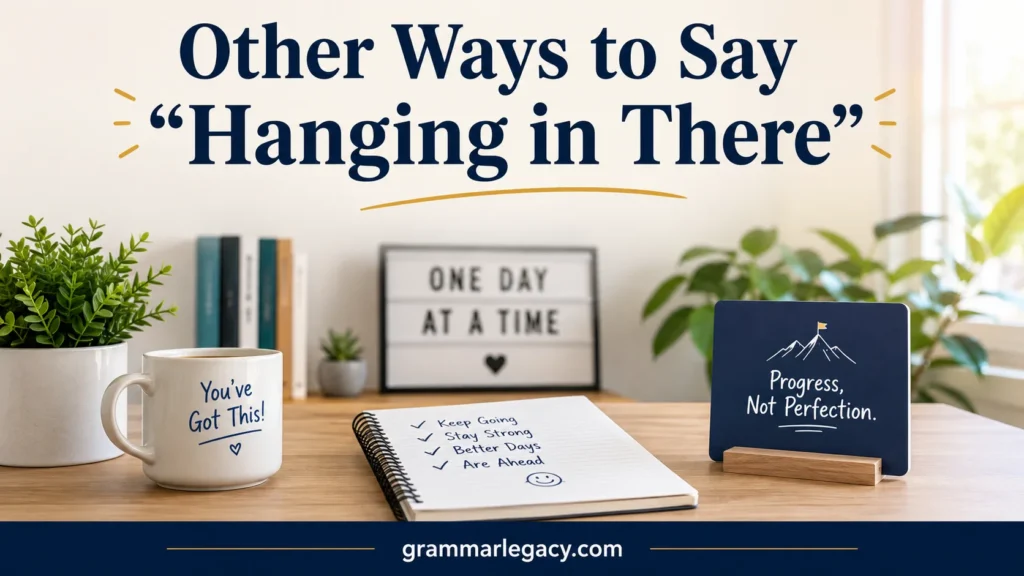 Other Ways to Say “Hanging in There”