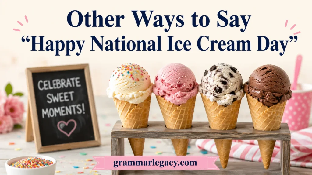 Other Ways to Say “Happy National Ice Cream Day”