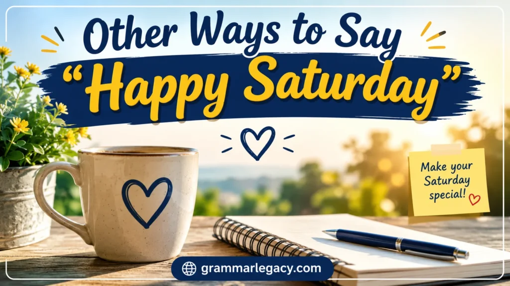 Other Ways to Say “Happy Saturday”