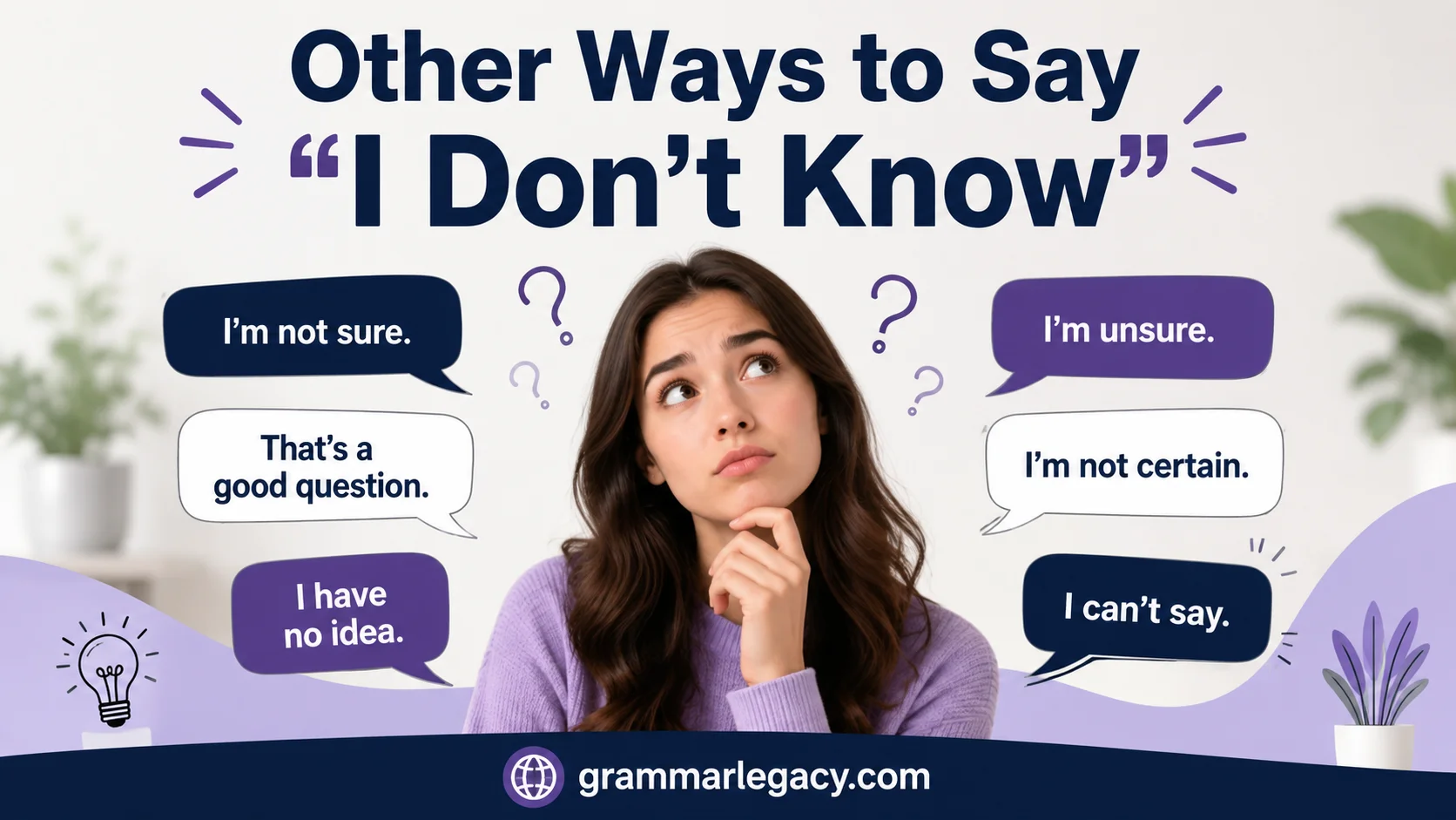 Other Ways to Say “I Don’t Know”