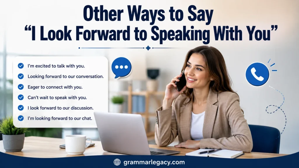 Other Ways to Say “I Look Forward to Speaking With You”