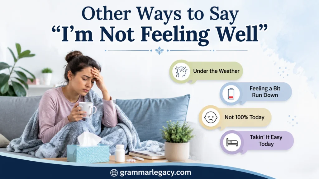Other Ways to Say “I’m Not Feeling Well”
