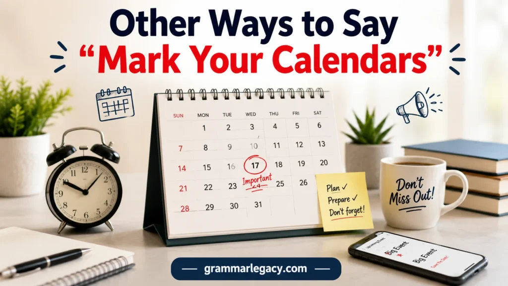 Other Ways to Say “Mark Your Calendars”
