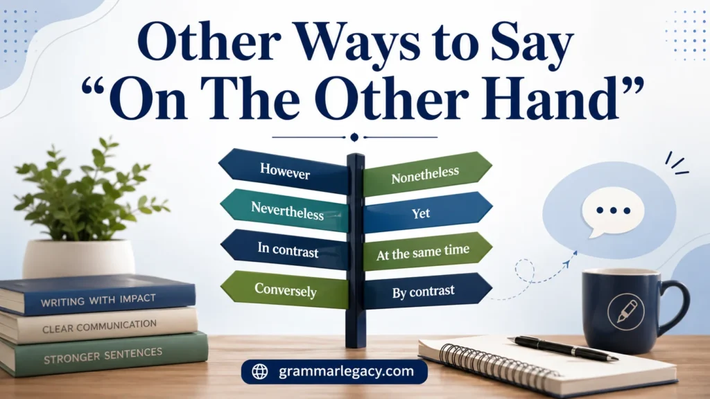 Other Ways to Say “On The Other Hand”