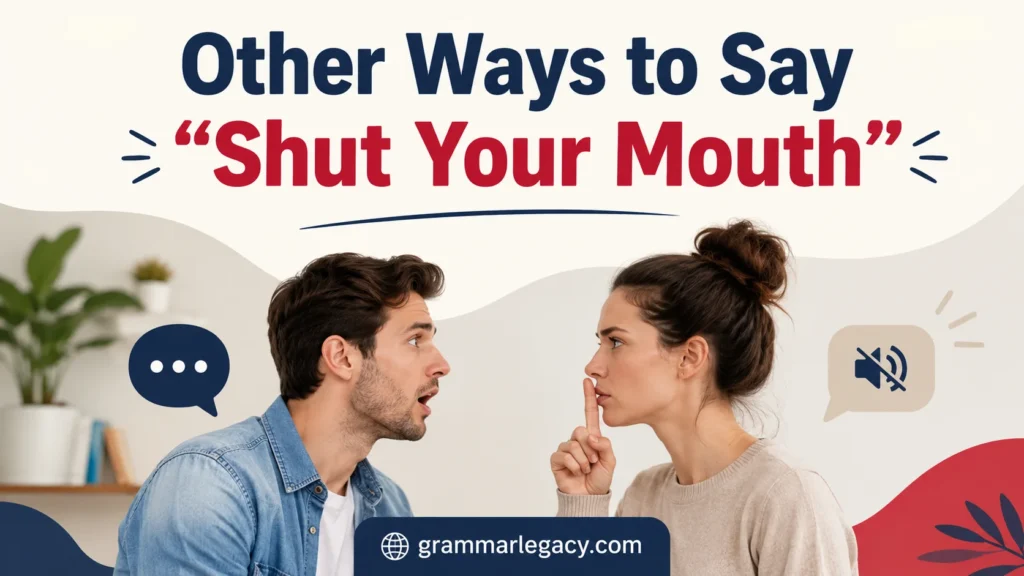 Other Ways to Say “Shut Your Mouth”