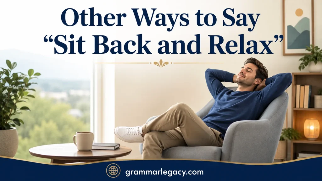 Other Ways to Say “Sit Back and Relax”
