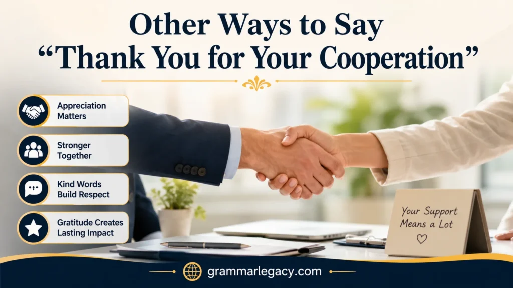 Other Ways to Say “Thank You for Your Cooperation”