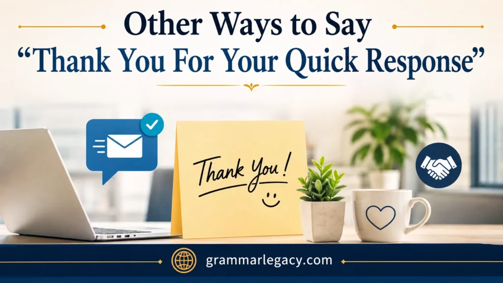 Other Ways to Say “Thank You For Your Quick Response”