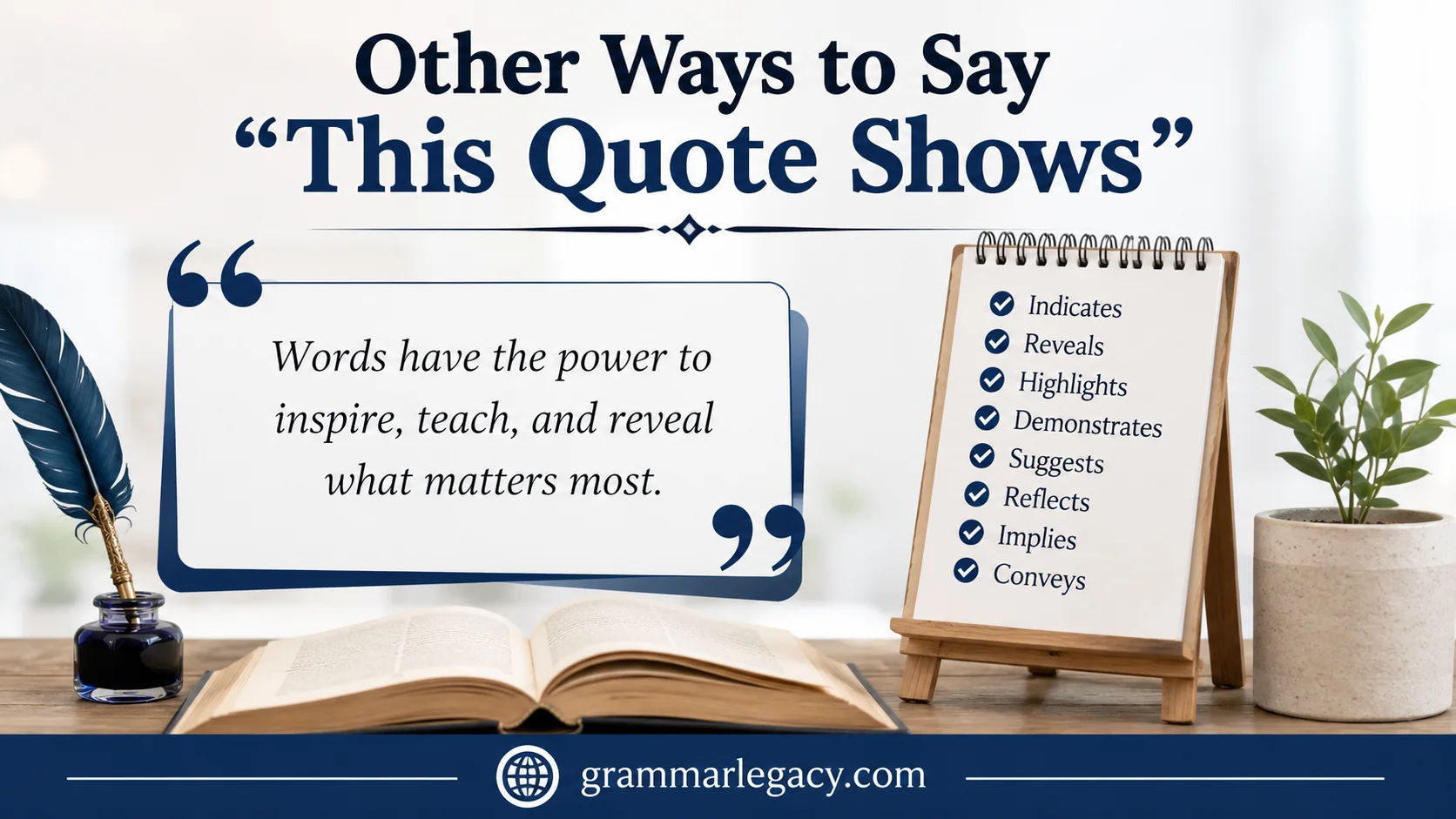 Other Ways to Say “This Quote Shows”