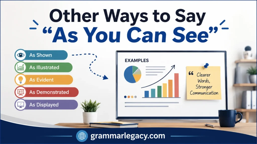 Other Ways to Say “As You Can See”