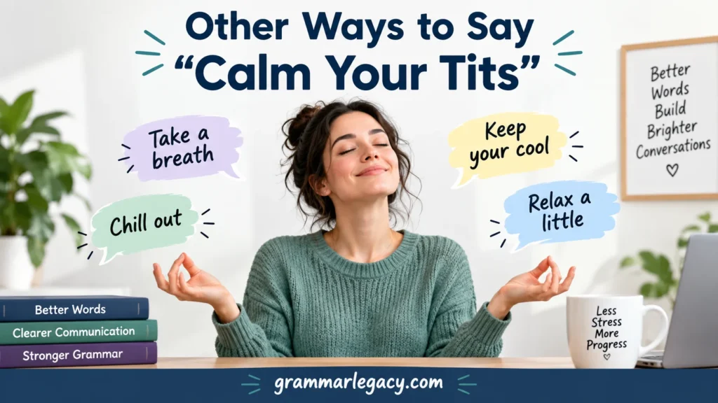 Other Ways to Say “Calm Your Tits”