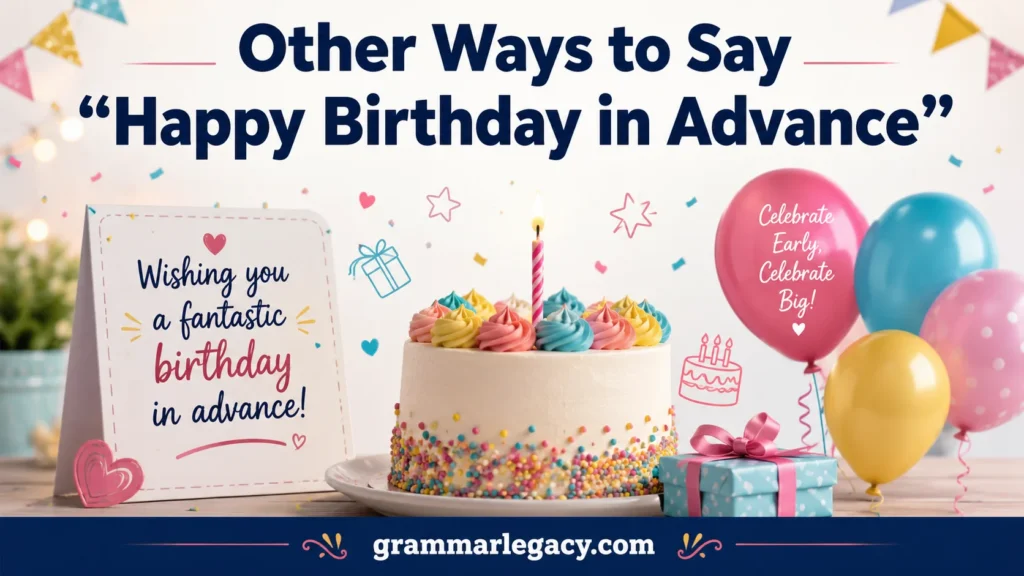 Other Ways to Say “Happy Birthday in Advance”