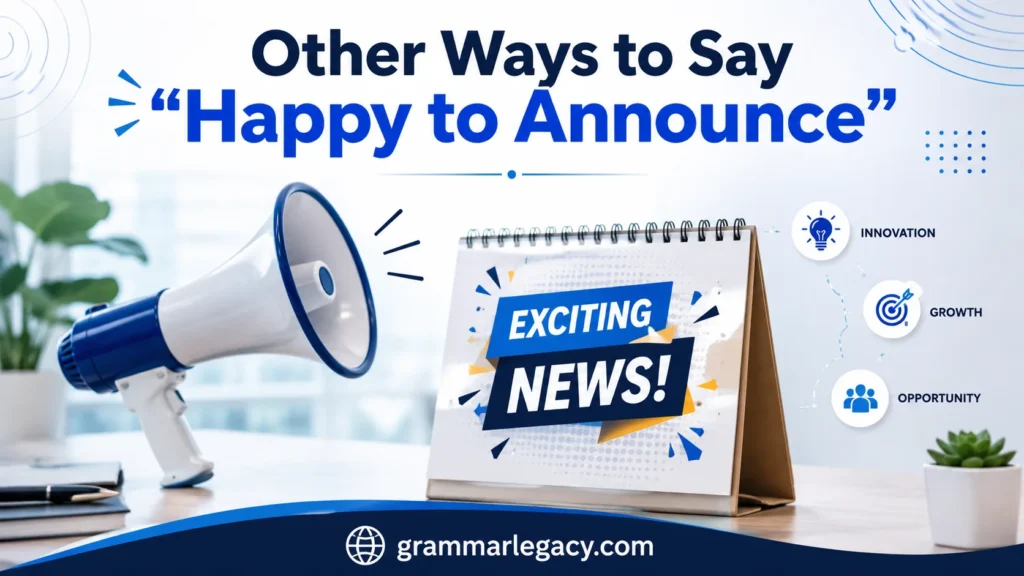 Other Ways to Say "Happy to Announce"