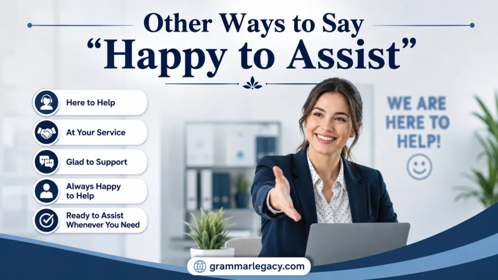 Other Ways to Say “Happy to Assist”