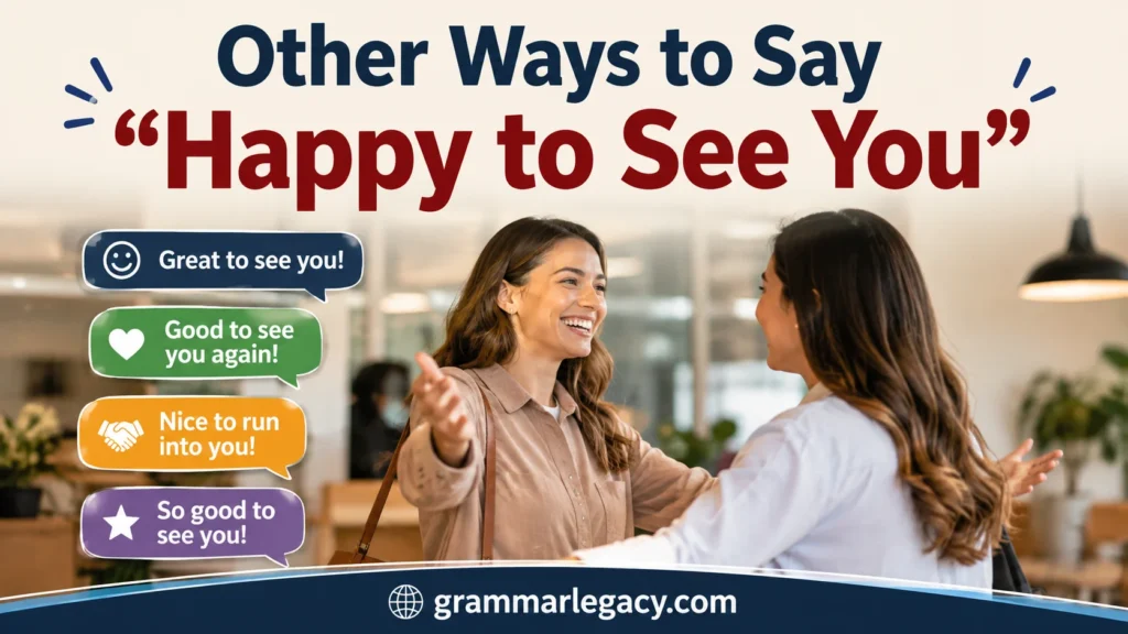 Other Ways to Say “Happy to See You”